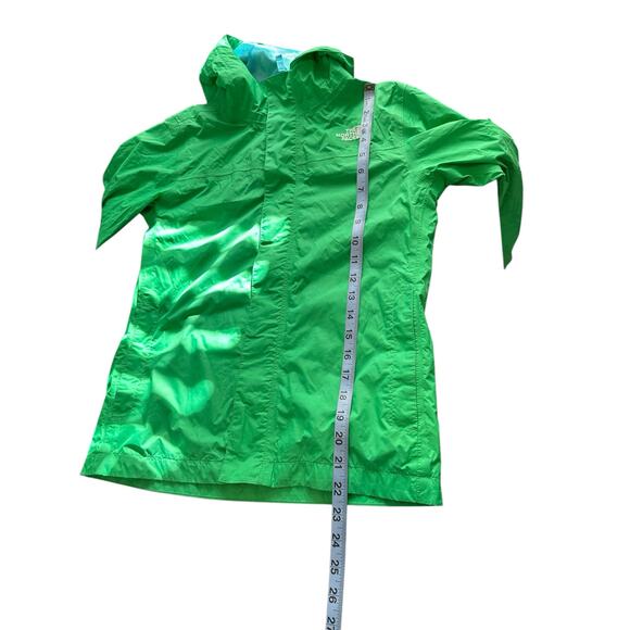 The North Face Girl's Green Basic Nylon Outdoor Hooded Zip Up Jacket Size 14/16 - Picture 14 of 15